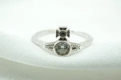 ヴィヴィアン ウエストウッド 約11.5号 ロンドン オーブリング 指輪 ナロー ストーン装飾 SV925 銀 シルバー Vivienne Westwood 5530j