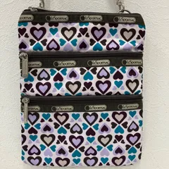 9755　LeSportsac　レスポートサック　ショルダーバッグ　小さめ　ミニ　ハート柄　レディース　軽量　カジュアル　シンプル