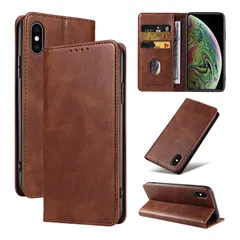 【数量限定】x 用 用 スマホケース iphone カード収納 iphone iphonexs スタンド機能 用 ケース カバー xs 耐衝撃 通用手帳ケース】マグネット式 落下防止 X/XS 防塵（ブラウン） QUEASON【iPhone