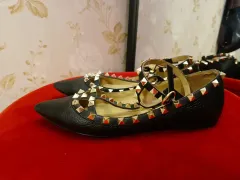 481 (正規品)ヴァレンティノ ロックスタッズ フラットシューズ 23.0cm サイズ