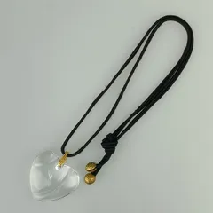Baccarat バカラ ネックレス クリア クリスタルガラス レディース ハート 美品