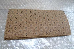 甲州印伝 武井商店 印伝  鹿革 鹿皮 伝統工芸 橙  亀甲柄 キャメル ブラウン 札入れ  管理i0225