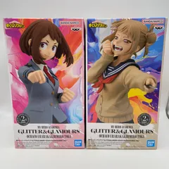 僕のヒーローアカデミア　２点セット　GLITTER＆GLAMOURS　OCHACO URARAKA＆HIMIKO TOGA　麗日お茶子 A　トガヒミコ B　プライズ　フィギュア　バンダイ　バンダイナムコ　バンプレスト　（ME28-3667）