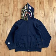 希少】a bathing ape アベイシングエイプ シャークパーカー 黒 L