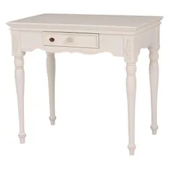 センターテーブル 幅80cm 木製 鍵付き 引き出し 姫系 ワークデスク リビング ダイニング インテリア家具