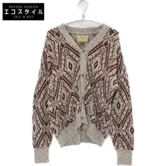 SEVEN BY SEVEN セブン バイ セブン 800-2160062 ﾌﾞﾗｳﾝ Diamond pattern ｼﾞｬｶﾞｰﾄﾞﾆｯﾄｶｰﾃﾞｨｶﾞﾝ Ⅿ