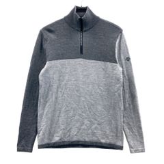 DESCENTE GOLF ハーフジップ ニット セーター ダークグレー L - メルカリ