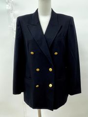 Aquascutum 紺ブレ 金ボタン ダブルブレスト ジャケット - メルカリ
