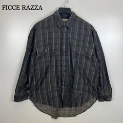 FICCE RAZZA 80s archive rayon plaid L/S shirts M フィッチェ ドン小西 レーヨンシャツ 長袖 アーカイブ 昭和 希少 チェックのサムネイル
