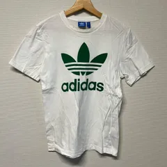 (^w^)b adidas アディダス トレファイルロゴ 半袖Tシャツ ホワイト メンズ サイズXS OM10406HG