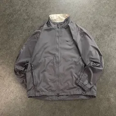 00s 2000's archive NIKE GOLF CLIMA-FIT Windbreaker アーカイブ ナイキゴルフ ウィンドブレーカー ジップアップ ジャケット ブルゾン ロゴ刺繍 グレー メンズ