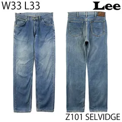 【USED／33x33】LEE 101Z RIDERS ストレート セルビッジ ライトウォッシュ