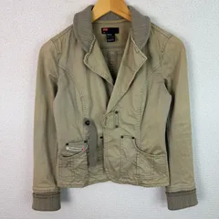 DIESEL ディーゼル コットンジャケット 無地 ベージュ Sサイズ レディース 古着 Y2K ミリタリー アメカジ