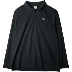 古着 ラコステ LACOSTE フランス企画 襟付き ハーフジップ 長袖 ポロシャツ 6 メンズXL相当/eaa616293