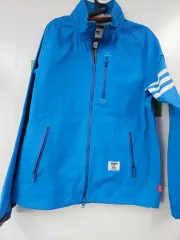 アディダス 青 ウィンドブレーカー ジャケット