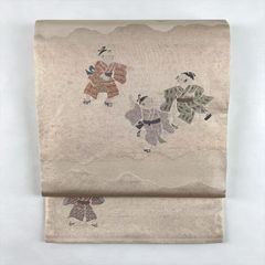 WAKKA 【狐の嫁入り】 グレー地 京袋帯 正絹 - メルカリ