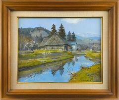 小阪正次『水差しとほうずき』油彩画【真作保証】 絵画 - メルカリ