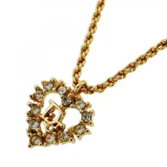 クリスチャン・ディオール(Christian Dior) クリスチャンディオール ネックレス ディオール ハートモチーフ GPメッキ ラインストーン ゴールドレディース
