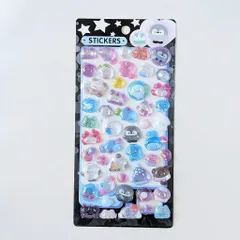 ステッカー 3D立体シール ぺんぎんとウミウシ イルカ クジラ ラッコ イカ アザラシ タコ ヒトデ ボンボンシール ドロップシール 3Dシール ぷくぷく シール交換 キラキラ かわいい 人気 St-15 ビーズクラブ