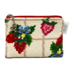 FEILER(フェイラー) ポーチ - アイボリー×レッド×マルチ 花柄/ティッシュケース付き