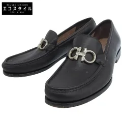 Salvatore Ferragamo サルヴァトーレフェラガモ 美品 リバーシブルガンチーニ ローファー レザー メンズ ブラック 8 1/2 ZM 053899EE 8.5