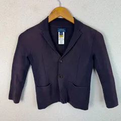 Polo Ralph Lauren ポロ ラルフローレン ニット テーラードジャケット ポニー刺繍 ネイビー 6サイズ  古着 クラシック シンプル