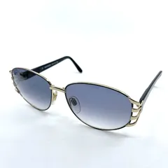 Valentino　ヴァレンティノ ヴィンテージ　サングラス　メンズ　ダークブルーレンズ　ブラック×ゴールド　度無しV673　917　130のサムネイル