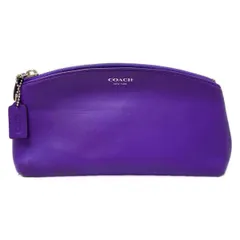 COACH(コーチ) ポーチ - パープル レザー