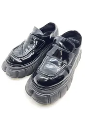 jefferey Campbell ジェフリーキャンベル 厚底 エナメル コインローファー 革靴 size36 23.0相当/黒  ■■ ☆ fla4 レディース