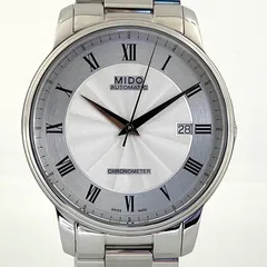 【美品】ミドー　MIDO　バロンチェッリ　クロノメーター　M010408A　自動巻　デイト表示　裏スケ　シルバーのサムネイル