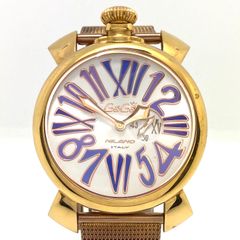ガガミラノ マヌアーレ スリム 46 メンズ腕時計 ゴールド 新品電池