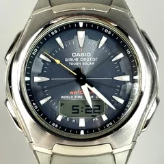 カシオ　CASIO　ウェーブセプター　 WVA-430J　電波ソーラー　アナデジ　グレー