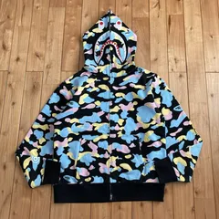 New Multi Camo シャーク パーカー Mサイズ cotton candy camo shark full zip hoodie エイプ ベイプ アベイシングエイプ マルチカモ waz0