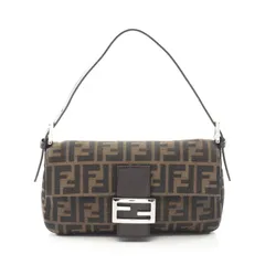 フェンディ FENDI ハンドバッグ マンマバケット ズッカ ブラック/ブラウン キャンバス レザー ズッカ マンマバケット レディース Used A