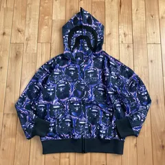 APE HEAD GRAFFITI SHARK FULL ZIP HOODIE Mサイズ a bathing ape BAPE シャーク パーカー エイプ ベイプ アベイシングエイプ wi7