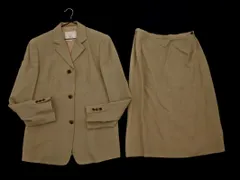 burberrys バーバリーズ ウール混 総柄 セットアップ ジャケット スカート スーツ size上40下42/ベージュ ■◇ レディース