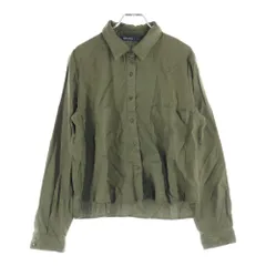 ZARA (ザラ) ZARA ザラ クロップド ショート丈 ロングスリーブ 長袖シャツ カーキ レディース