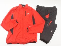 UNDER ARMOUR アンダーアーマー ジップジャケット パンツ セットアップ sizeXL/赤ｘ黒 ■◇ メンズ