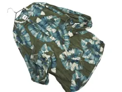 ZARA ザラ 総柄 バンドカラー ハーフボタン チュニック ワンピース sizeM/カーキ ■◇ レディース