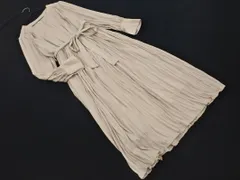nano universe ナノユニバース プリーツ ワンピース size36/ベージュ ■◇ レディース