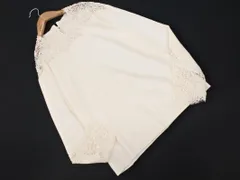 DAMA collection ダーマコレクション レース 切替 ニット カットソー sizeLL/白 ■◇ レディース