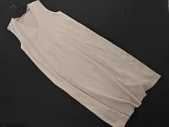 GLOBAL WORK グローバルワーク スゴラクストレッチVネック ジャンパー スカート sizeL/ライトベージュ ■◇ レディース