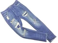 ZARA MAN ザラ マン ダメージ加工 デニムパンツ size42/青 ■◇ メンズ