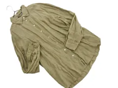 ZARA ザラ リネン100% シャツ sizeM/緑 ■◇ レディース