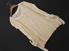 SM2 サマンサモスモス 透かし編み サイドリボン ニット ベスト sizeF/ベージュ ■◇ レディース