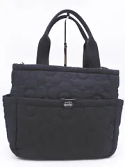 MARY QUANT マリークワント ショルダー 付き 2WAY キルティング トート バッグ 黒 ■■◎レディース