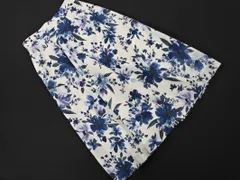 PROPORTION プロポーション ボディドレッシング 花柄 フレア スカート size1/白ｘ青 ■◇ レディース