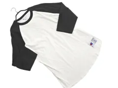 Champion チャンピオン ラグラン Tシャツ sizeL/紺ｘ白 ■◇ メンズ