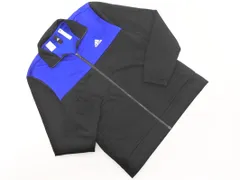 adidas アディダス トラック ジャケット sizeL/黒ｘ青 ■◇ メンズ