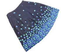 LAURA ASHLEY ローラ アシュレイ フレア スカート size11/紺 ■◇ レディース